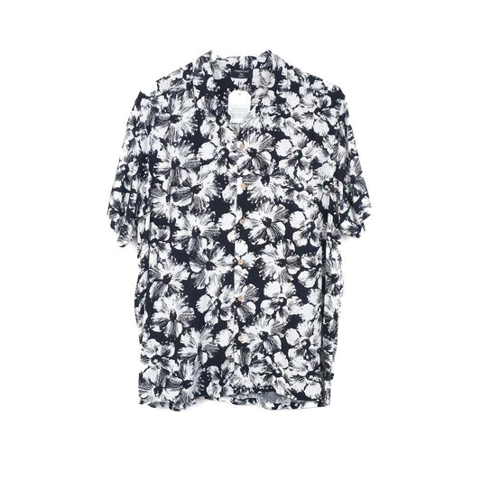 VIN-SHI-31803 Vintage πουκάμισο βισκόζη hawaiian print S