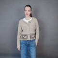 VIN-KNIT-33435 Vintage πλεκτή μάλλινη ζακέτα M