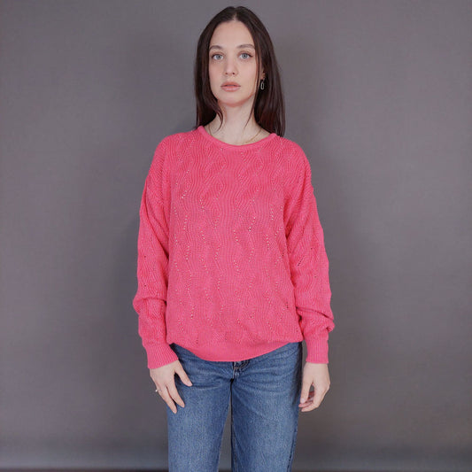 VIN-KNIT-33249 Vintage πλεκτή μπλούζα L