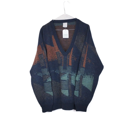 VIN-KNIT-33116 Vintage πλεκτή μπλούζα unisex XL