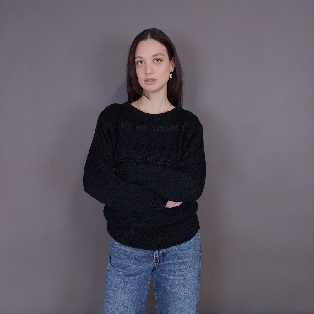 VIN-KNIT-33238 Vintage πλεκτή μπλούζα S