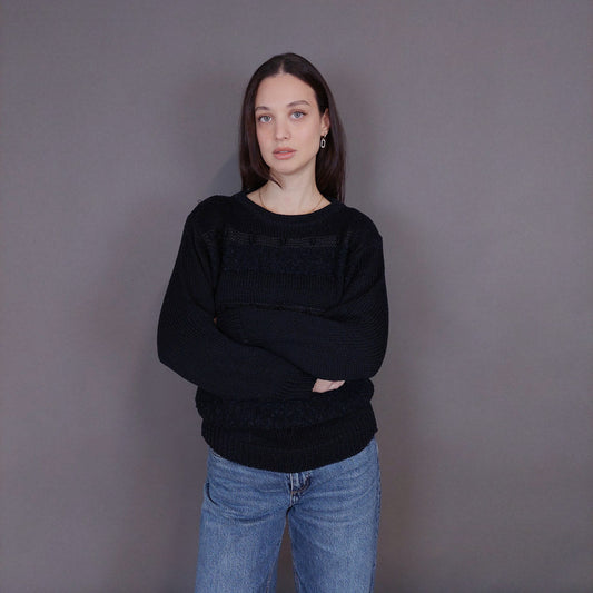 VIN-KNIT-33238 Vintage πλεκτή μπλούζα S