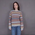 VIN-KNIT-33230 Vintage πλεκτή μάλλινη μπλούζα Μ