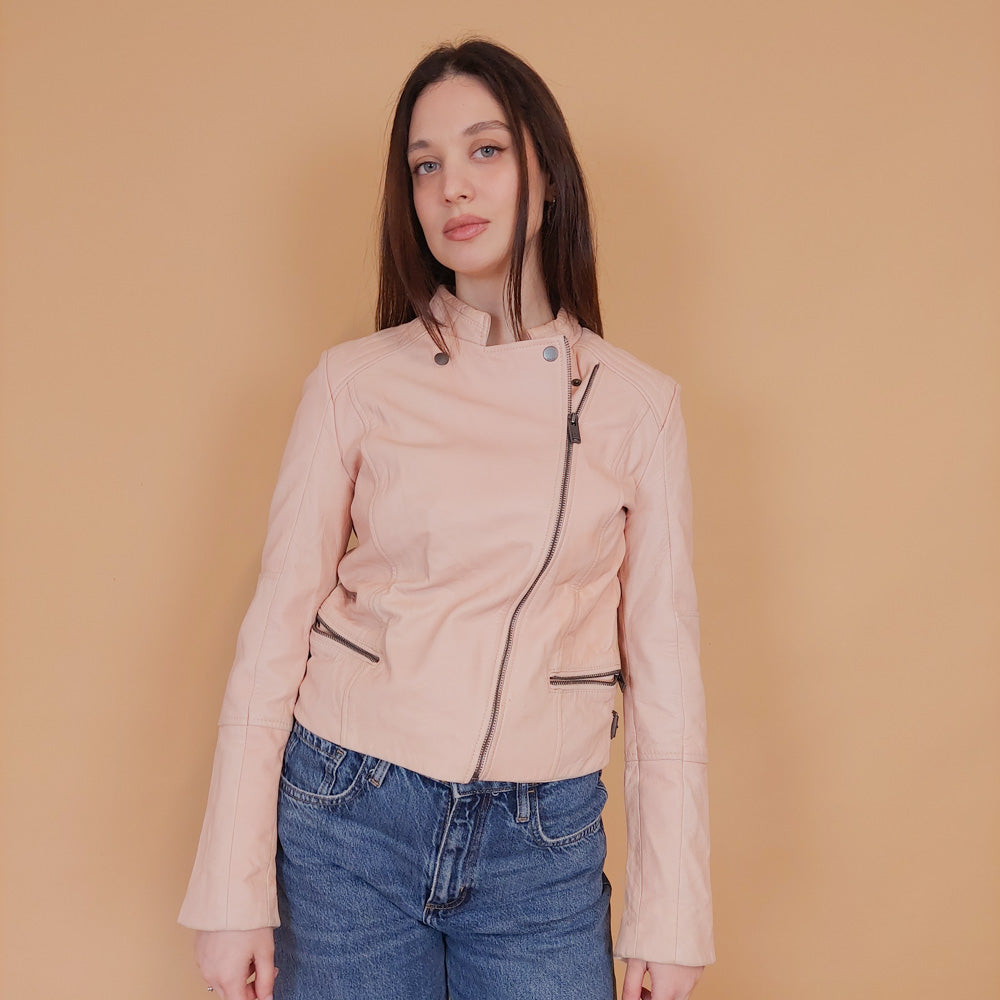 VIN-OUTW-34159 Vintage δερμάτινο jacket Y2K style Pepe Jeans S