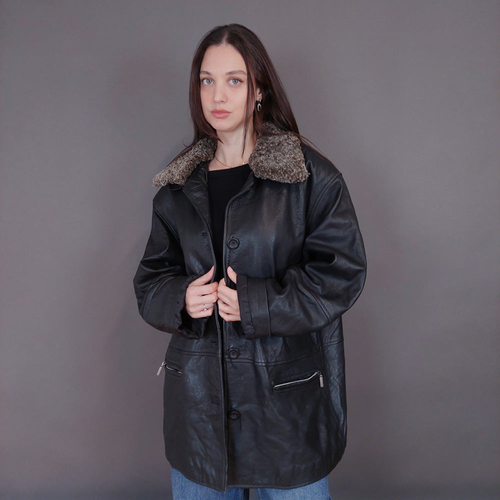 VIN-OUTW-33336 Vintage δερμάτινο jacket L-XL