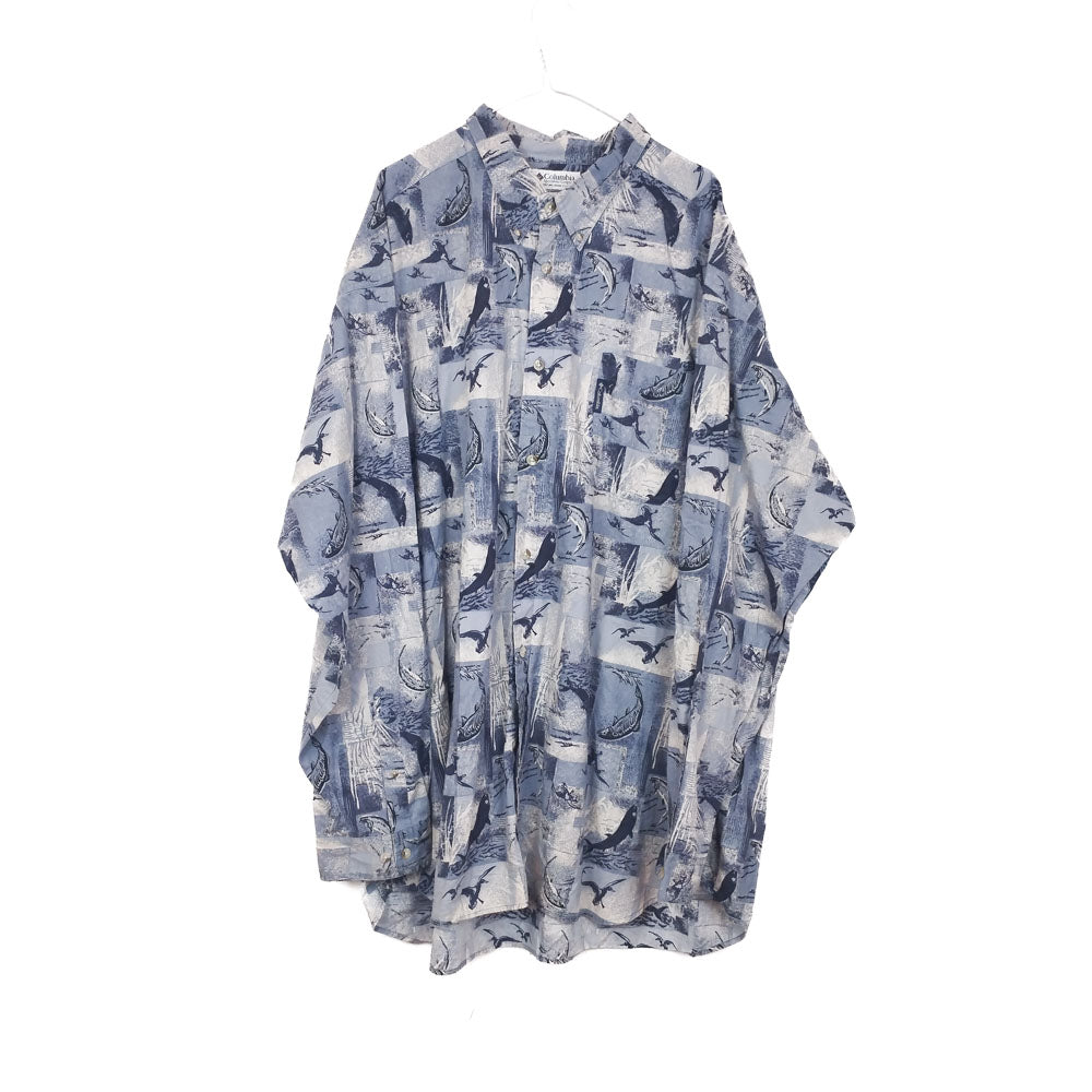 VIN-SHI-34678 Preloved πουκάμισο crazy pattern Columbia 4XL