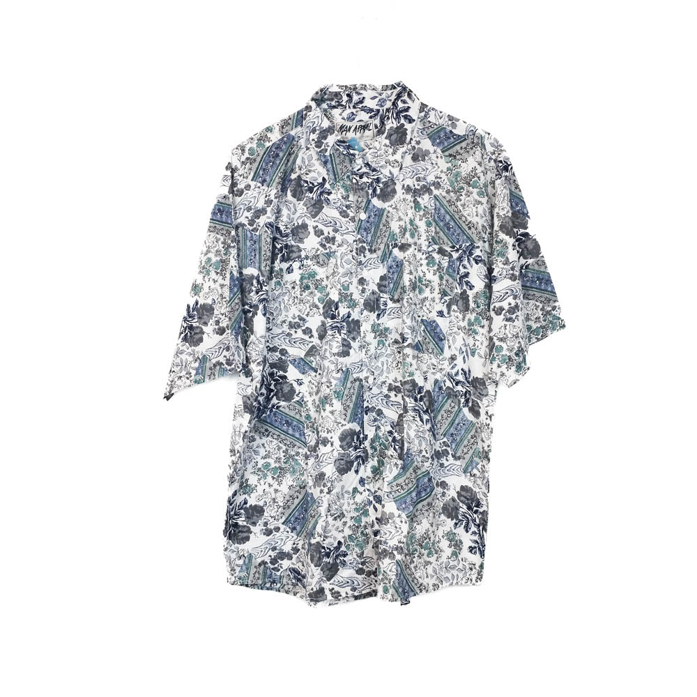 VIN-SHI-34643 Vintage πουκάμισο crazy pattern βαμβακερό 2XL