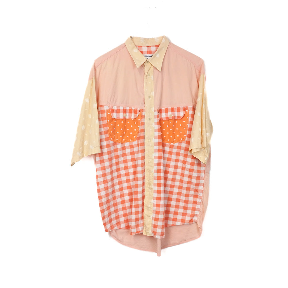 VIN-SHI-34652 Vintage πουκάμισο crazy pattern XL
