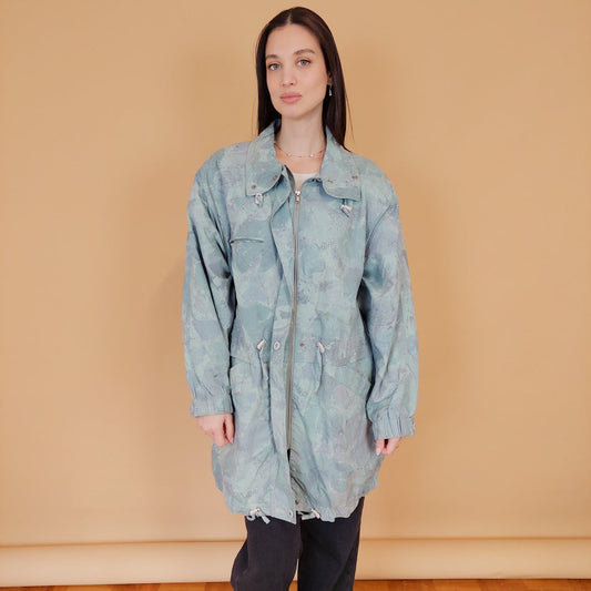 VIN-OUTW-30389 Vintage jacket 80s-90s style εμπριμέ S-M