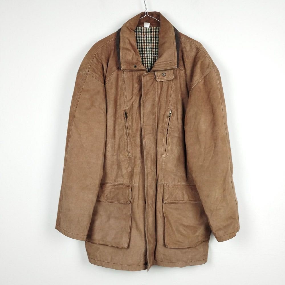 VIN-OUTW-28400 Vintage σουέντ jacket καφέ XL