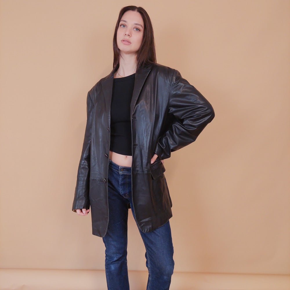 VIN-OUTW-32512 Vintage δερμάτινο jacket L-ΧL