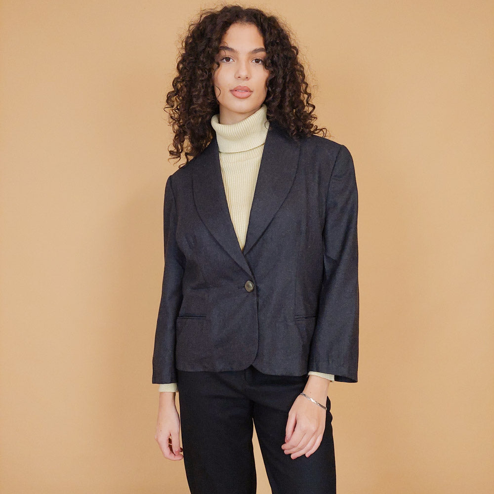 VIN-OUTW-29190 Vintage σακάκι ζακέτα γκρι Μ