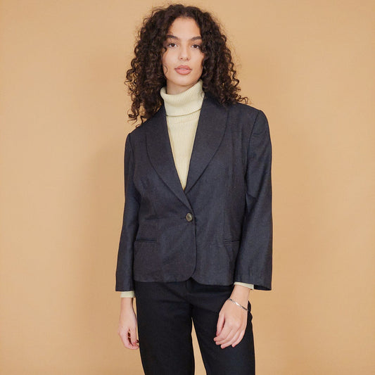 VIN-OUTW-29190 Vintage σακάκι ζακέτα γκρι Μ