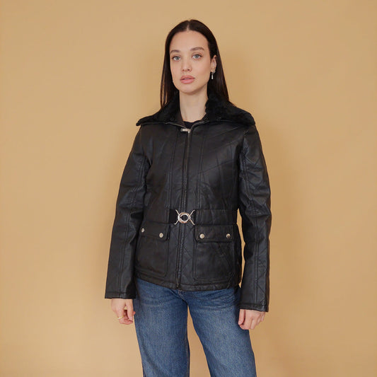 VIN-OUTW-28987 Vintage δερμάτινο τζάκετ S