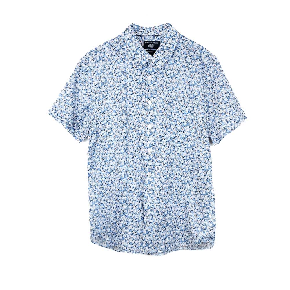 VIN-SHI-31840 Vintage φλοράλ πουκάμισο βαμβακερό L