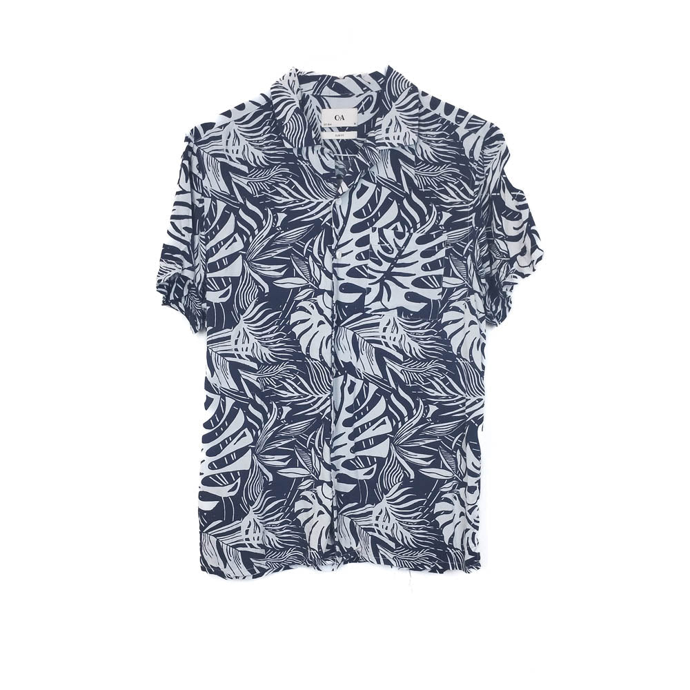 VIN-SHI-35243 Vintage πουκάμισο βισκόζη hawaiian style M