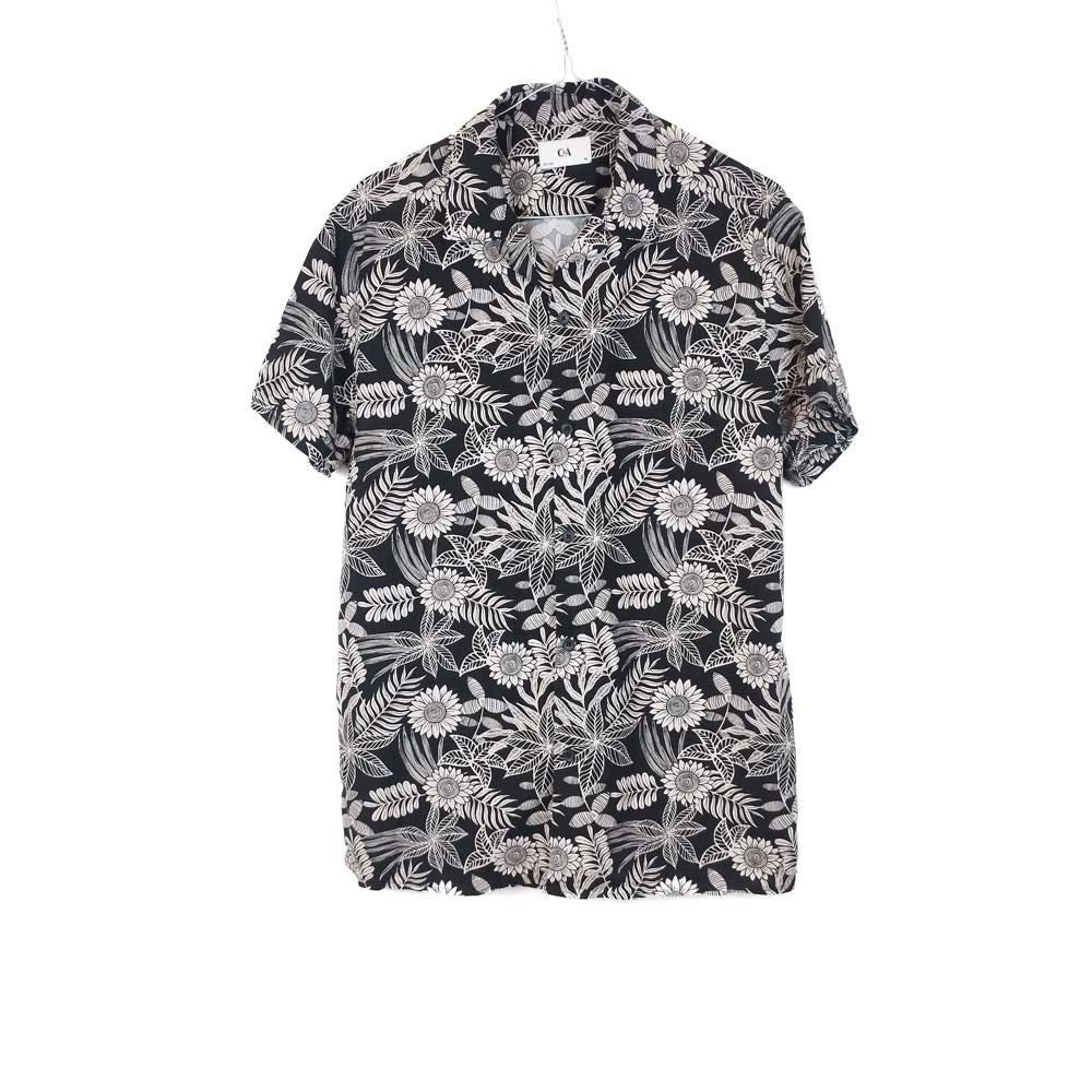 VIN-SHI-31821 Vintage πουκάμισο hawaiian print M