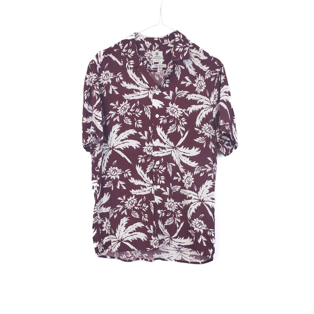 VIN-SHI-35244 Vintage πουκάμισο βισκόζη hawaiian style S
