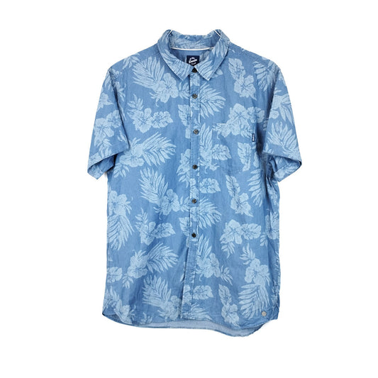 VIN-SHI-31930 Vintage πουκάμισο βαμβακερό hawaiian print M