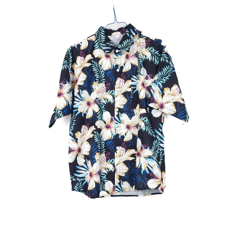 VIN-SHI-31888 Vintage πουκάμισο hawaiian print M