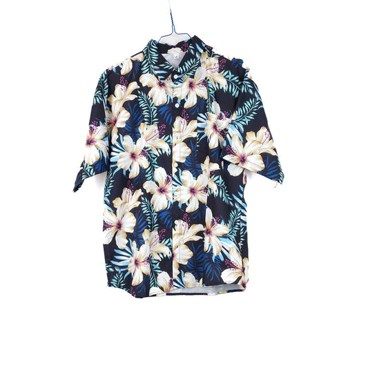 VIN-SHI-31888 Vintage πουκάμισο hawaiian print M