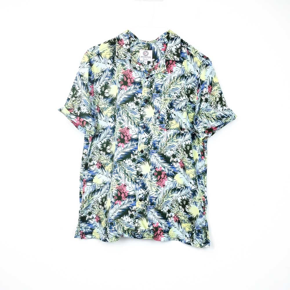 VIN-SHI-31451 Vintage πουκάμισο Hawaiian print S