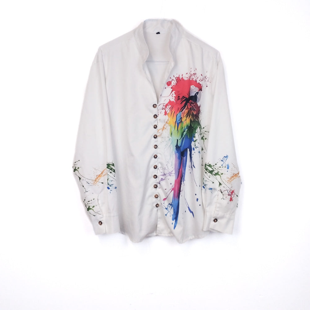 VIN-SHI-35247 Vintage πουκάμισο crazy pattern XL