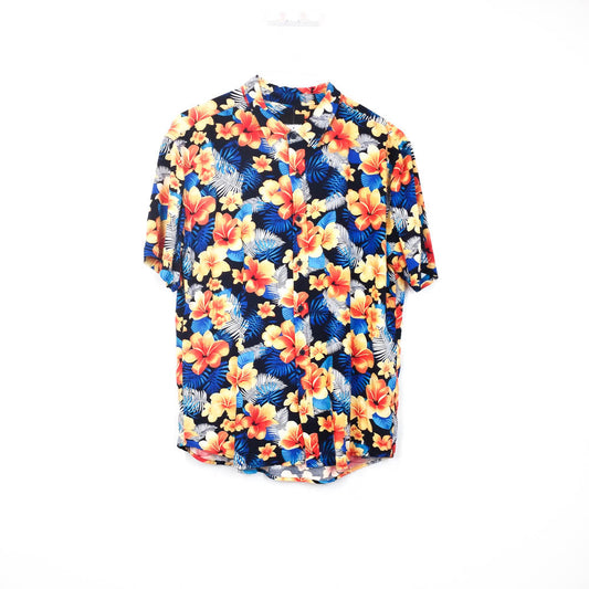 VIN-SHI-31548 Vintage πουκάμισο Hawaiian print L