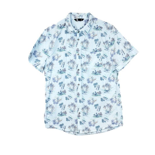 VIN-SHI-31920 Vintage πουκάμισο βαμβακερό hawaiian print M