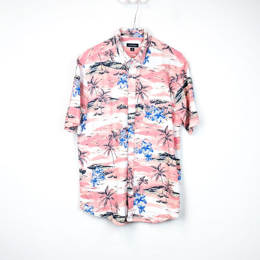 VIN-SHI-31512 Vintage πουκάμισο Hawaiian print M