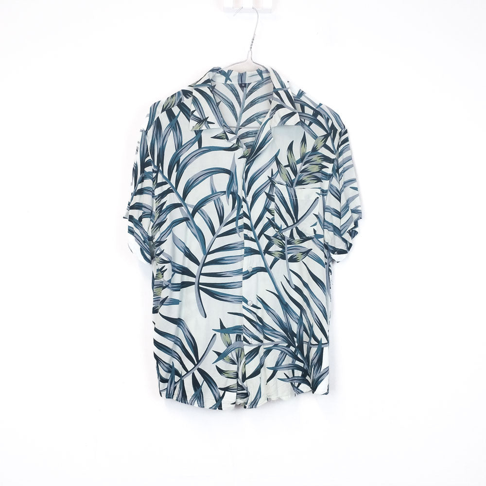 VIN-SHI-35254 Vintage πουκάμισο βισκόζη hawaiian style S