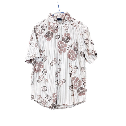 VIN-SHI-31807 Vintage πουκάμισο βαμβακερό hawaiian print M