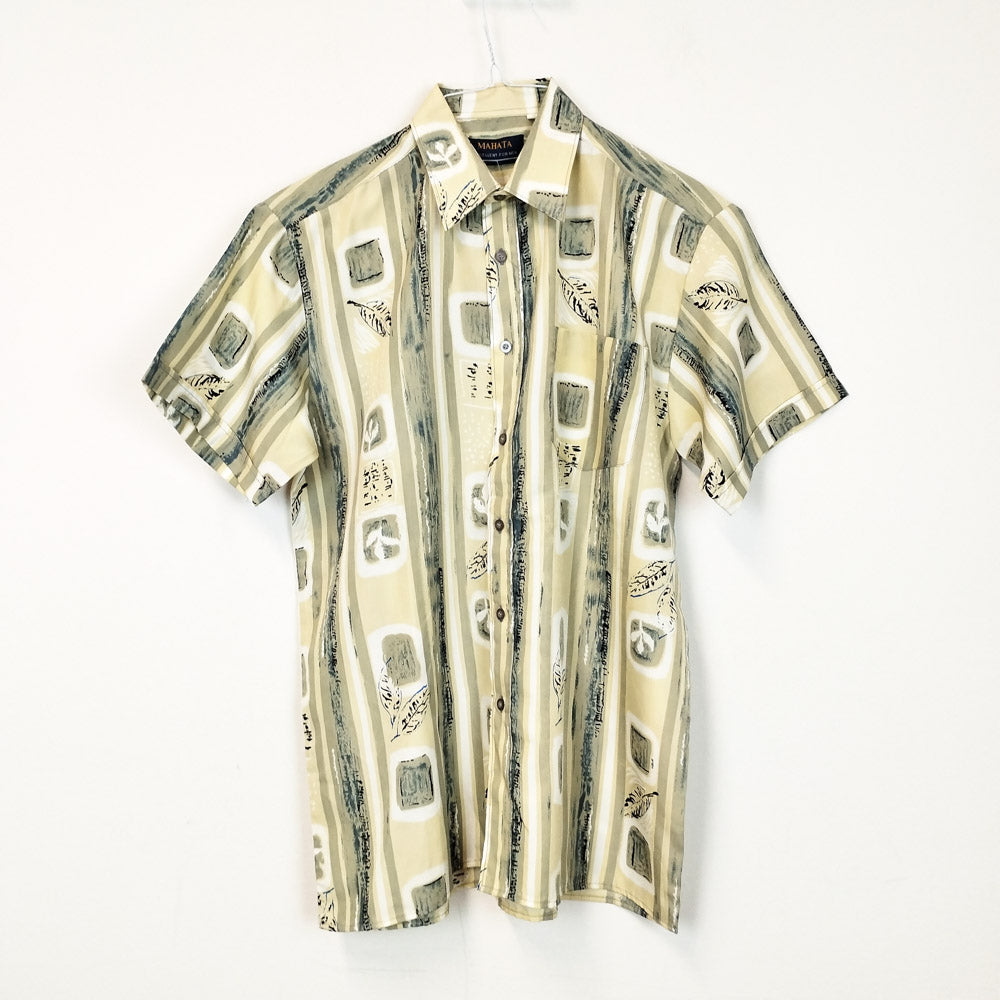 VIN-SHI-27112 Vintage πουκάμισο crazy pattern S
