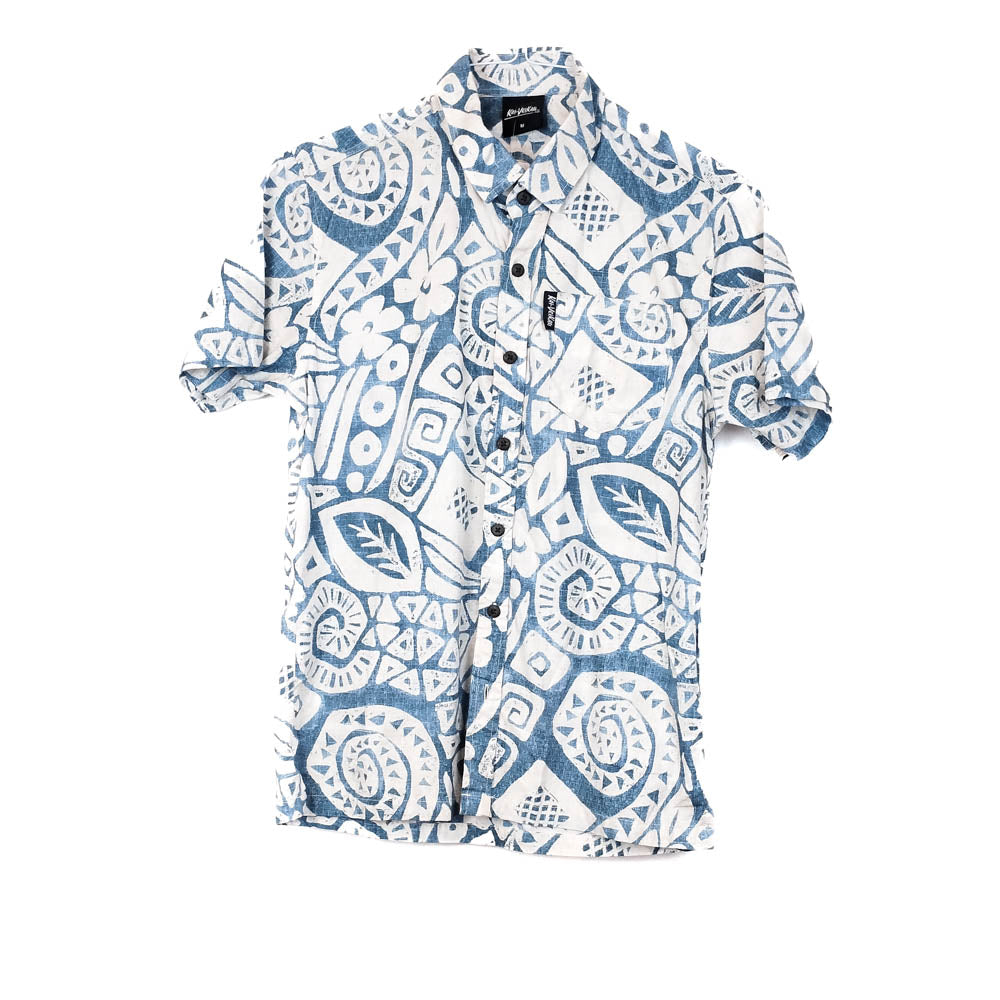 VIN-SHI-31952 Vintage πουκάμισο hawaiian print S