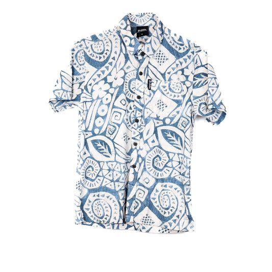 VIN-SHI-31952 Vintage πουκάμισο hawaiian print S