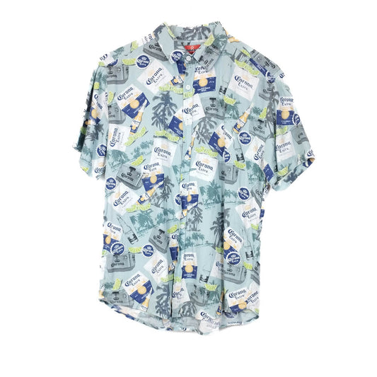 VIN-SHI-31953 Vintage πουκάμισο βαμβακερό exotic print S