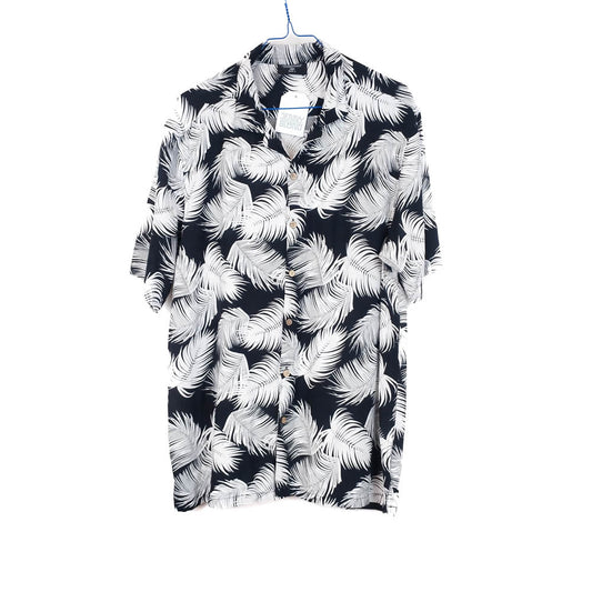 VIN-SHI-31815 Vintage πουκάμισο βισκόζη hawaiian print L