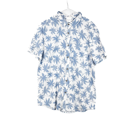 VIN-SHI-31907 Vintage πουκάμισο βαμβακερό hawaiian print M