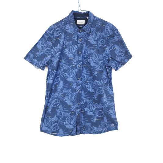 VIN-SHI-31817 Vintage πουκάμισο βαμβακερό hawaiian print S