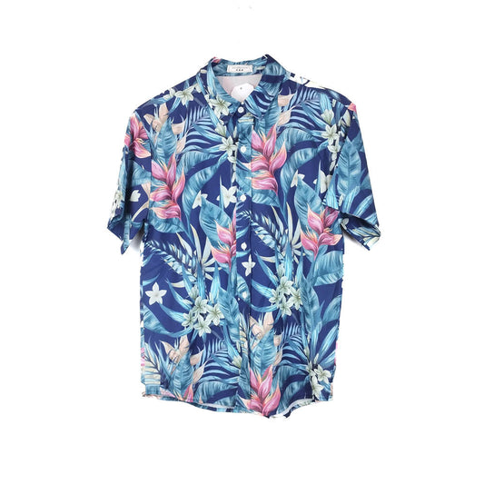 VIN-SHI-31933 Vintage πουκάμισο hawaiian print M