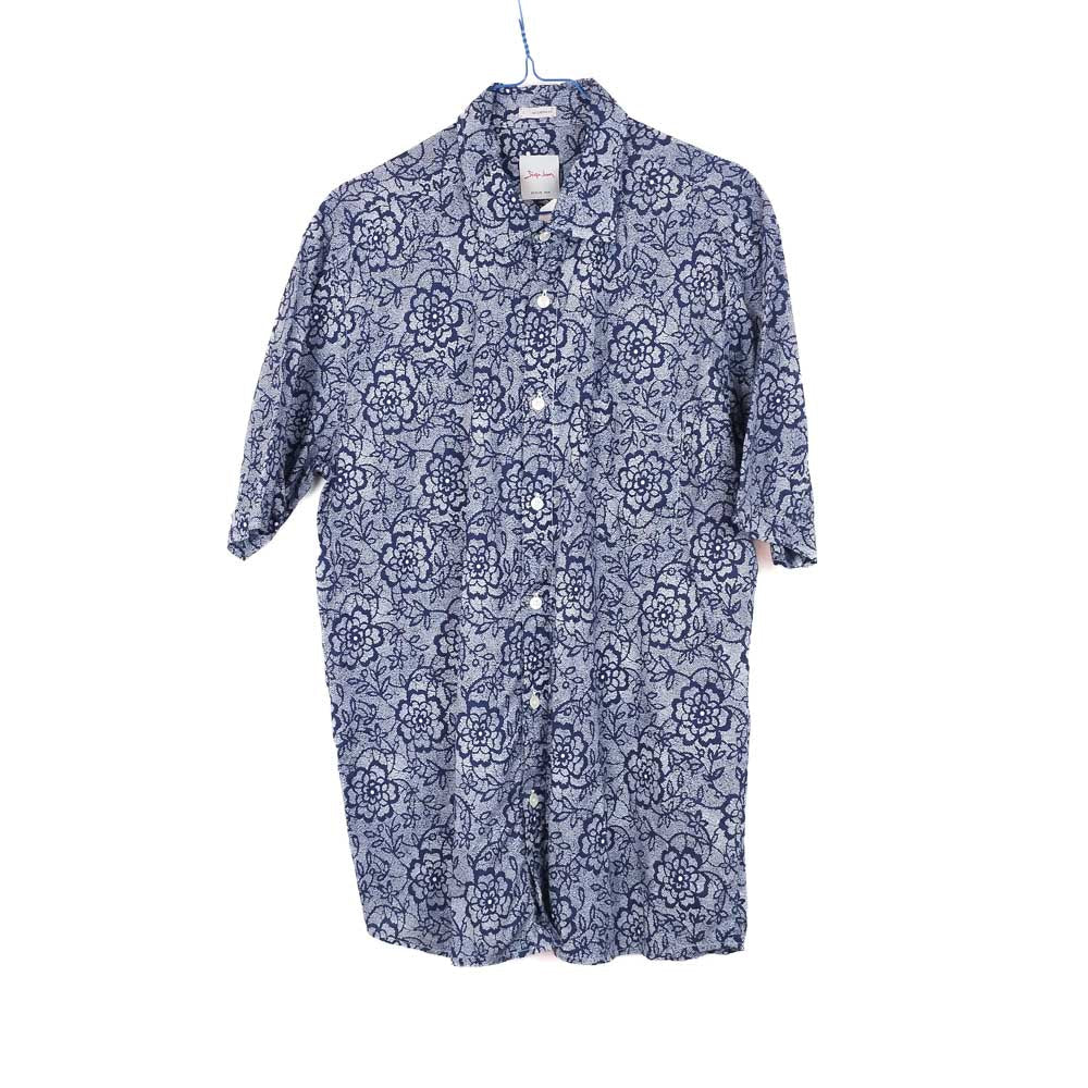 VIN-SHI-31891 Vintage πουκάμισο εμπριμέ L