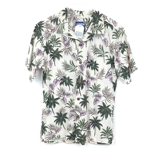 VIN-SHI-31712 Vintage πουκάμισο βαμβακερό Hawaiian print Μ