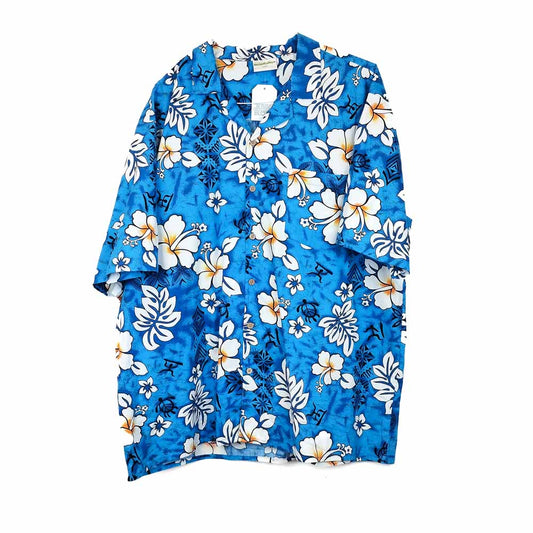 VIN-SHI-31745 Vintage πουκάμισο hawaiian print 3XL