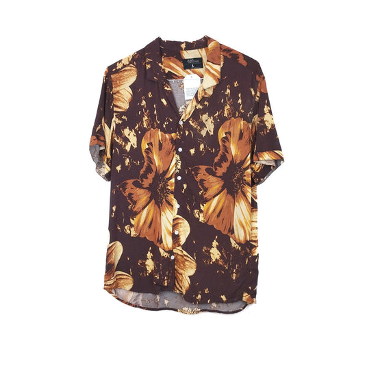 VIN-SHI-31738 Vintage πουκάμισο hawaiian print L