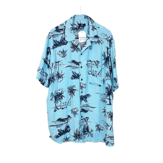 VIN-SHI-31704 Vintage πουκάμισο Hawaiian print L