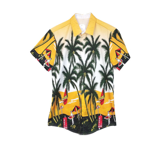 VIN-SHI-31756 Vintage πουκάμισο Hawaiian print S-M