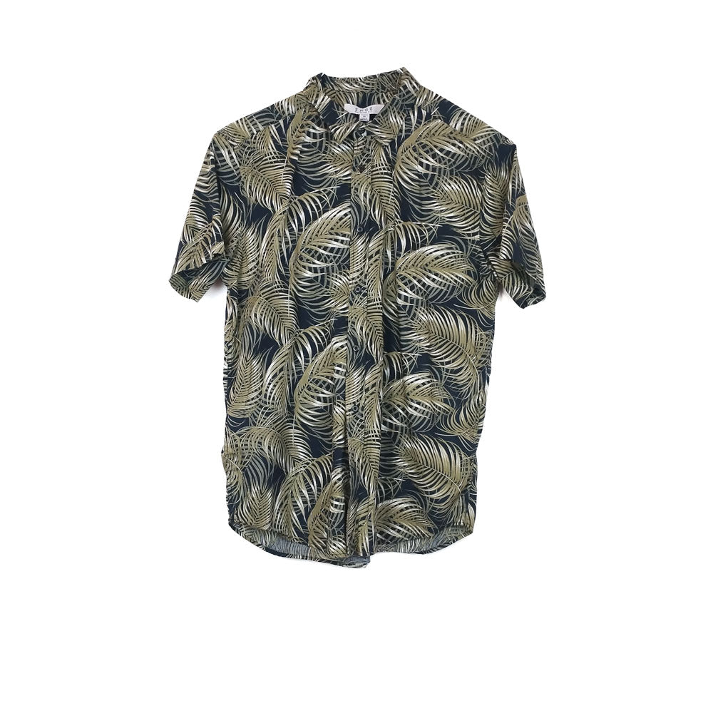 VIN-SHI-31693 Vintage πουκάμισο Hawaiian print S