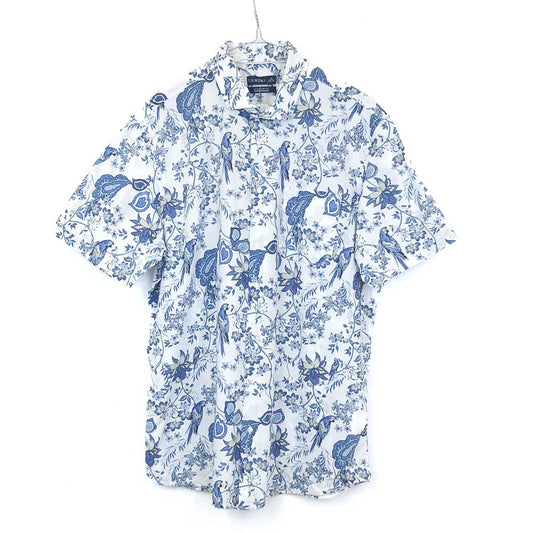 VIN-SHI-31722 Vintage πουκάμισο βαμβακερό Hawaiian print ΧL