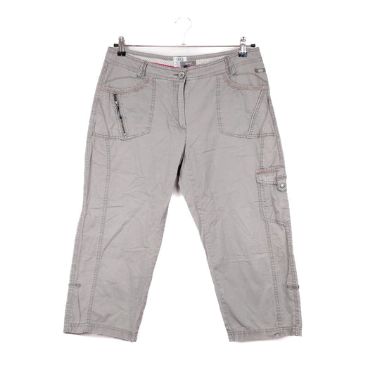 VIN-TR-31972 Vintage μπεζ παντελόνι capri L