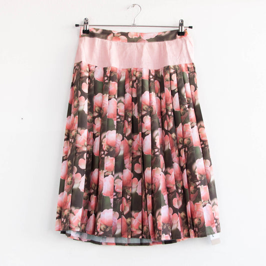 VIN-SKI-06197 Vintage εμπριμέ φούστα ροζ L